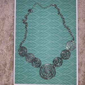 Chunky Silver Abstract Necklace